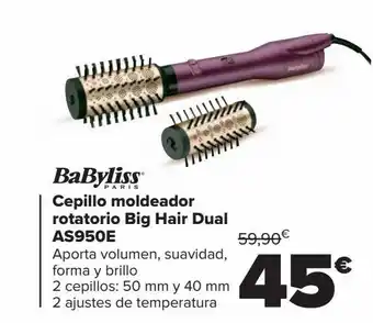 Carrefour Cepillo moldeador rotatorio big hair dual as950e babyliss oferta