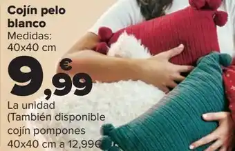 Carrefour Cojín pelo blanco oferta