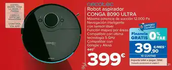 Carrefour Robot aspirador congas 8090 ultra cecotec oferta