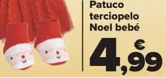 Carrefour Patuco terciopelo noel bebé oferta