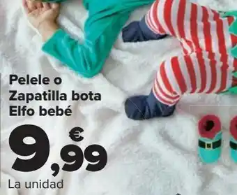 Carrefour Pelele o zapatillas bota elfo bebé oferta