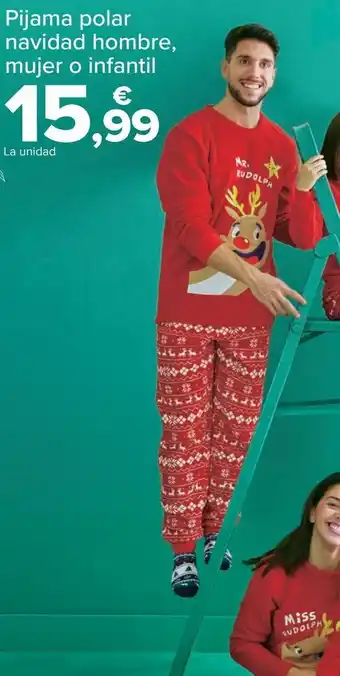 Carrefour Pijama polar navidad hombre, mujer o infantil oferta