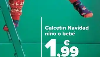 Carrefour Calcetín navidad niño o bebé oferta