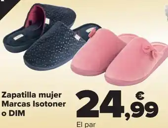 Carrefour Zapatillas mujer marcas isotoner o dim oferta