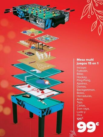 Carrefour Mesa multi juegos 15 en 1 oferta