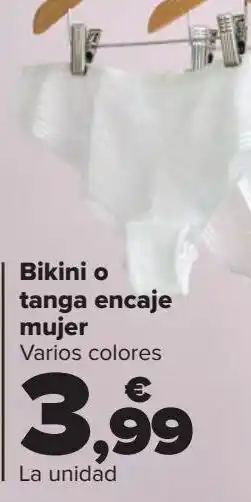 Carrefour Bikini o tanga encaje mujer oferta