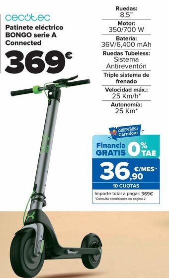Carrefour Cecotec patinete eléctrico bongo serie a connected oferta