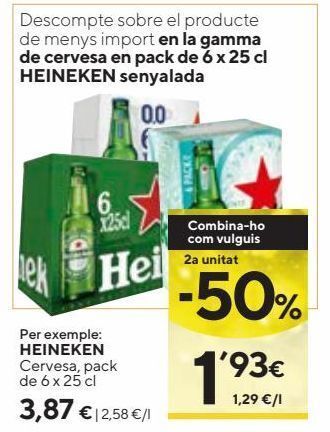Caprabo Cerveza heineken oferta