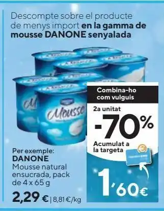 Caprabo Mousse danone oferta