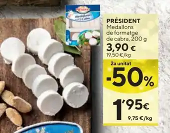 Caprabo Queso de cabra président oferta
