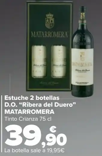 Carrefour Estuche 2 botellas d.o. ''ribera del duero'' matarromera tinto crianza oferta