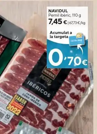 Caprabo Jamón ibérico navidul oferta