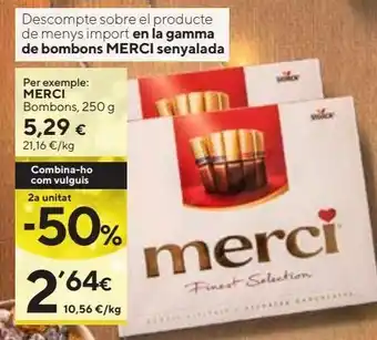 Caprabo Bombones merci oferta