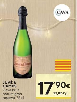 Caprabo Cava brut nature juvé y camps oferta