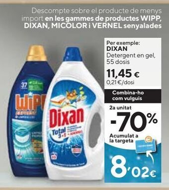 Caprabo Detergente gel dixan oferta