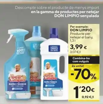 Caprabo Limpiador de baños don limpio oferta