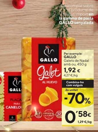 Caprabo Pasta gallo oferta