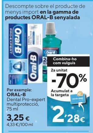 Caprabo Dentífrico oral b oferta
