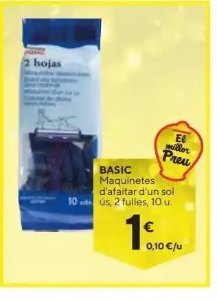 Caprabo Maquinilla desechable basic oferta
