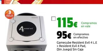 Gamecube resident evil 4 l.e + resident evil 4 pad, (sin juego) sin caja