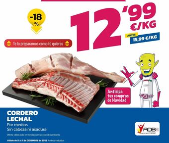 AhorraMas Cordero lechal oferta