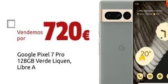 CeX Google pixel 7 pro 128gb verde liquen, libre a oferta