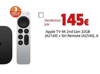 CeX Apple tv 4k 2nd gen 32gb (a2169) + siri remote (a2540), a oferta