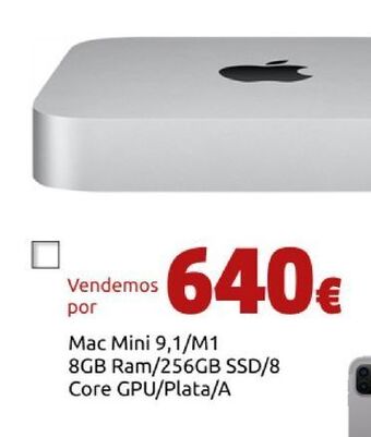 CeX Mac mini 9,1/m1 8g ram/256gb ssd/8 core gpu/plata/a oferta