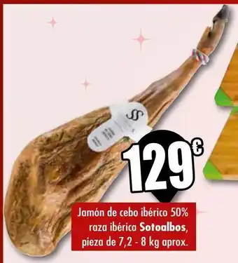 Unide Market Jamón de cebo ibérico 50% raza ibérica sotoalbos oferta