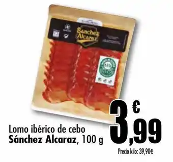Lomo ibérico de cebo sánchez alcaraz