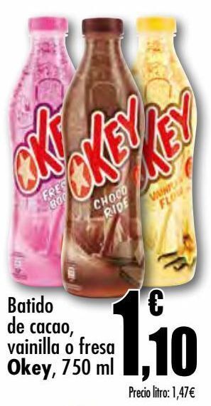 Unide Market Batido de cacao, vainilla o fresa okey oferta