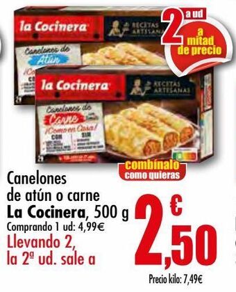 Unide Market Canelones de atún o carne la cocinera oferta
