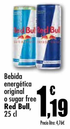 Unide Market Bebida energética original o sugar free red bull oferta