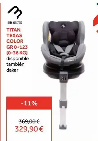 Prénatal Silla de coche baby monsters oferta