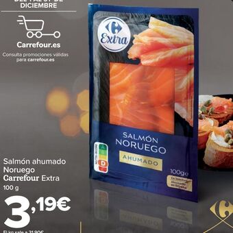 Carrefour Salmón ahumado noruego oferta