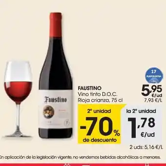 Eroski Vino tinto faustino oferta