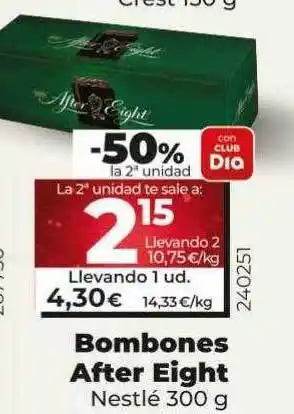 Dia Bombones after eight nestlé oferta