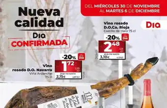 Dia Vino rosado d.o. navarra viña ardanche vino rosado d.o.ca. rioja castillo de haro oferta