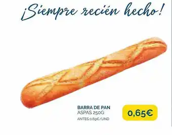 Supermercados La Despensa Barra de pan aspa oferta