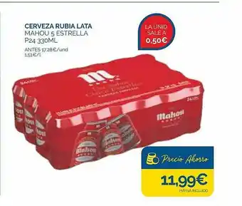 Supermercados La Despensa Cerveza rubia lata mahou 5 estrella p24 oferta