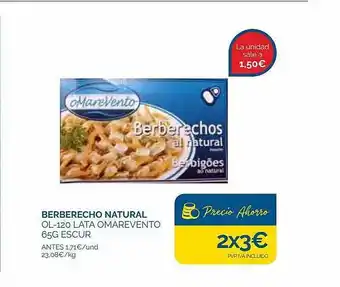 Supermercados La Despensa Berberecho natural ol-120 lata omarevento oferta