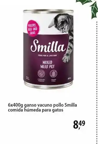Zooplus 6x400g panso vacuno pollo smilla comida húmeda para gatos oferta
