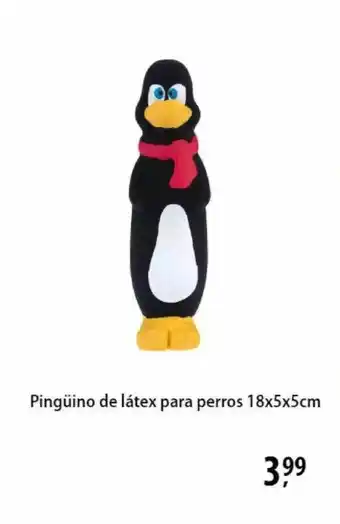 Pingüino de látex para perros 18x5x5cm