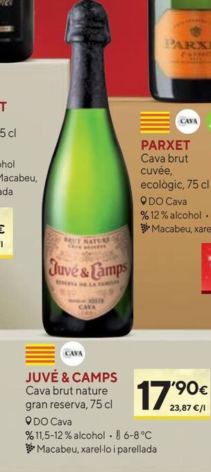 Caprabo Cava brut nature juvé y camps oferta