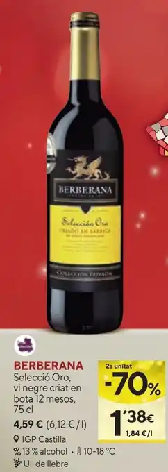 Caprabo Vino tinto berberana oferta