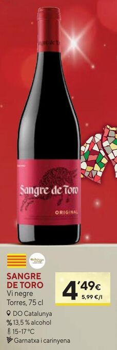 Caprabo Vino tinto sangre de toro oferta