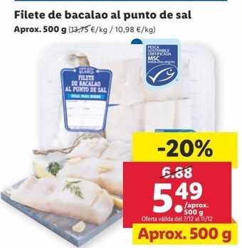 Lidl Filetes de bacalao oferta