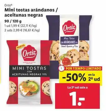 Lidl Mini tostas ortiz oferta