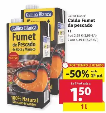 Lidl Caldo de pescado gallina blanca oferta