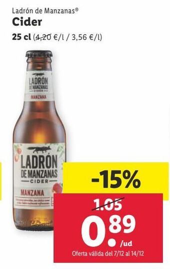 Lidl Sidra ladrón de manzanas oferta